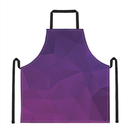 Violet Polygonal Geometric Print Apron