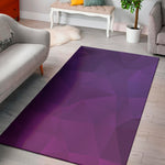 Violet Polygonal Geometric Print Area Rug
