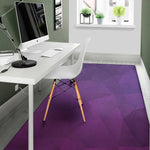 Violet Polygonal Geometric Print Area Rug