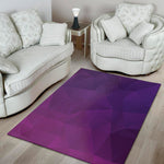 Violet Polygonal Geometric Print Area Rug