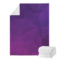 Violet Polygonal Geometric Print Blanket