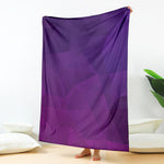 Violet Polygonal Geometric Print Blanket