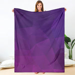 Violet Polygonal Geometric Print Blanket