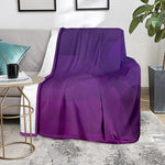 Violet Polygonal Geometric Print Blanket