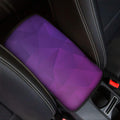Violet Polygonal Geometric Print Car Center Console Cover