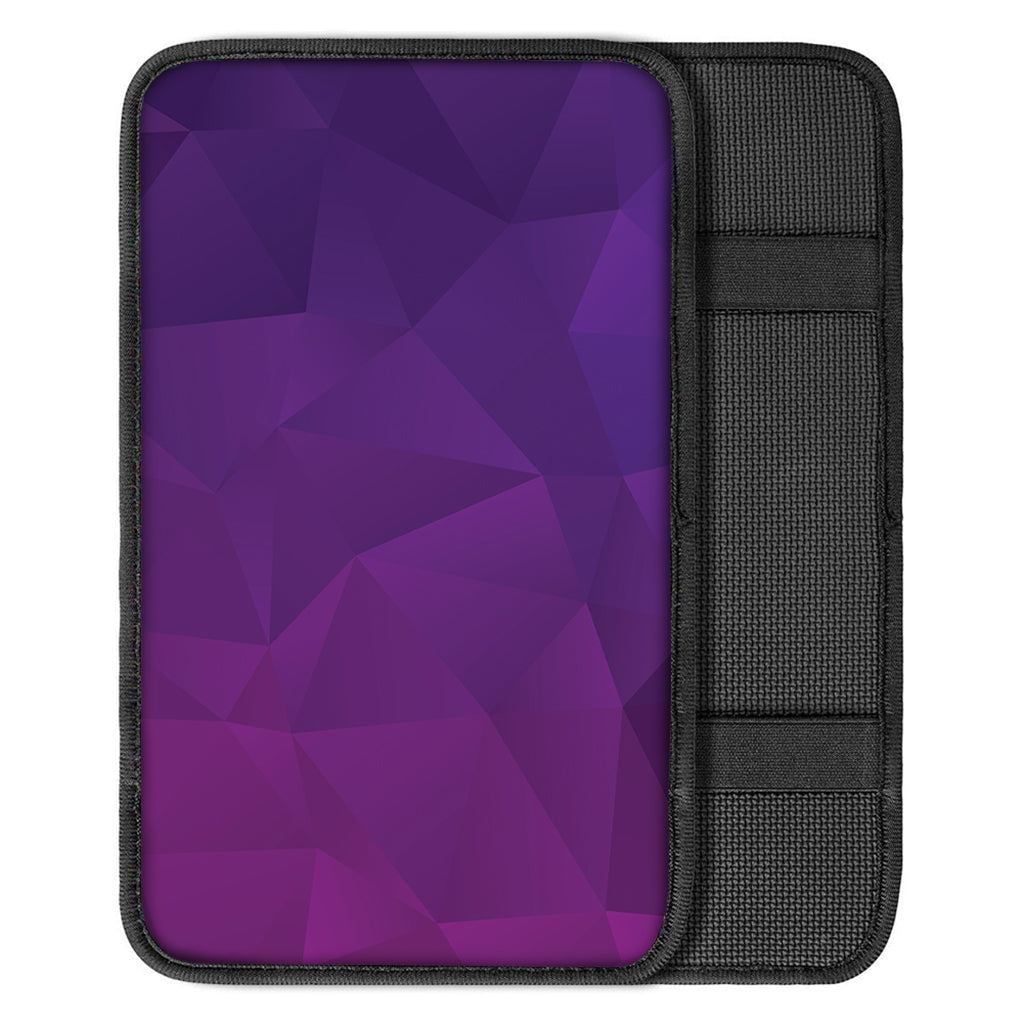 Violet Polygonal Geometric Print Car Center Console Cover