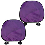 Violet Polygonal Geometric Print Car Headrest Covers
