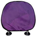 Violet Polygonal Geometric Print Car Headrest Covers