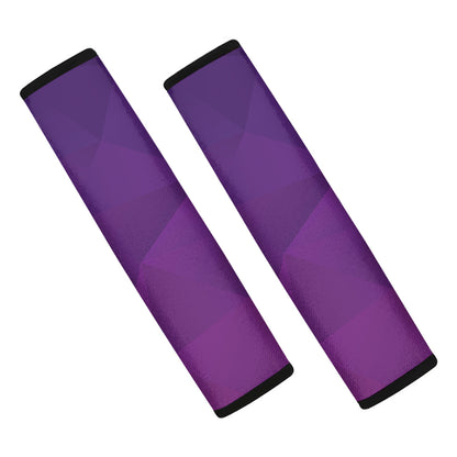 Violet Polygonal Geometric Print Car Seat Belt Covers