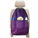 Violet Polygonal Geometric Print Car Seat Organizers
