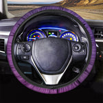 Violet Polygonal Geometric Print Car Steering Wheel Cover
