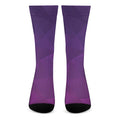 Violet Polygonal Geometric Print Crew Socks