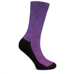 Violet Polygonal Geometric Print Crew Socks