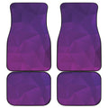 Violet Polygonal Geometric Print Front and Back Car Floor Mats