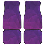 Violet Polygonal Geometric Print Front and Back Car Floor Mats