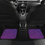 Violet Polygonal Geometric Print Front and Back Car Floor Mats