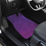 Violet Polygonal Geometric Print Front and Back Car Floor Mats