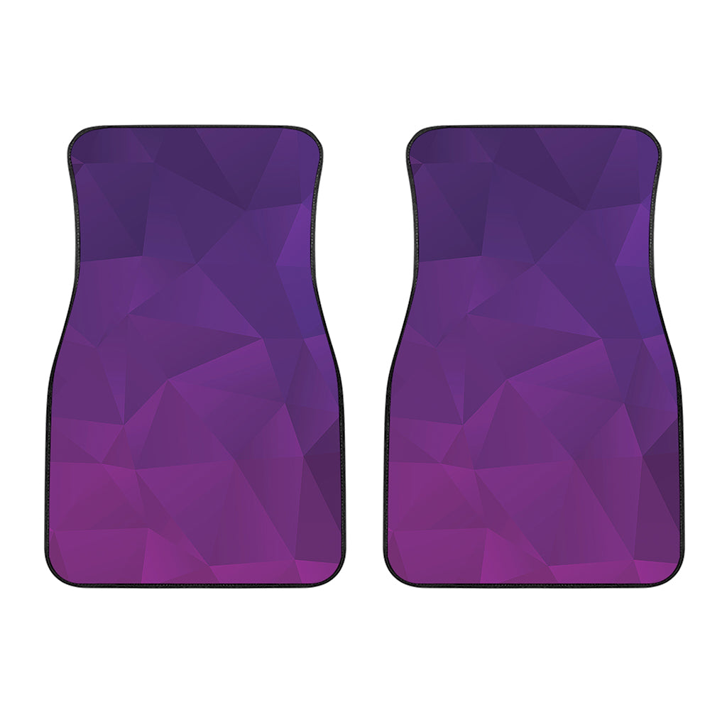 Violet Polygonal Geometric Print Front Car Floor Mats