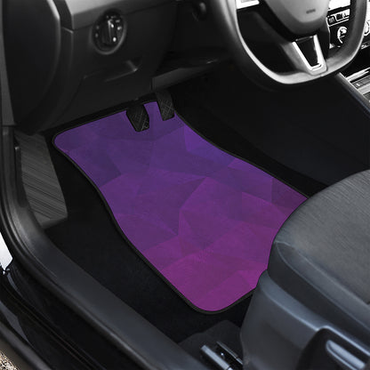 Violet Polygonal Geometric Print Front Car Floor Mats