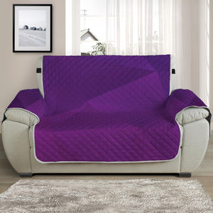 Violet Polygonal Geometric Print Half Sofa Protector