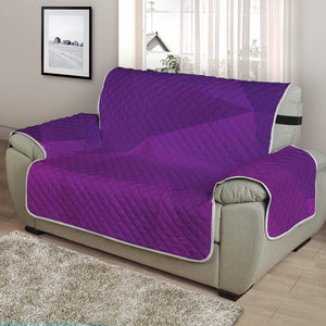 Violet Polygonal Geometric Print Half Sofa Protector