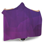 Violet Polygonal Geometric Print Hooded Blanket