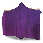 Violet Polygonal Geometric Print Hooded Blanket