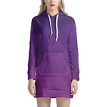 Violet Polygonal Geometric Print Hoodie Dress