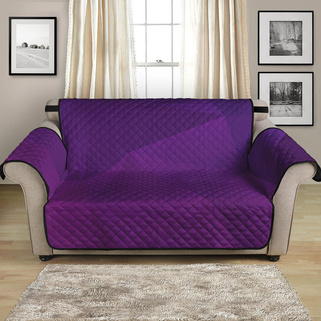 Violet Polygonal Geometric Print Loveseat Protector