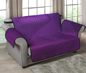 Violet Polygonal Geometric Print Loveseat Protector