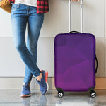 Violet Polygonal Geometric Print Luggage Cover