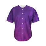 Violet Polygonal Geometric Print Men's Baseball Jersey