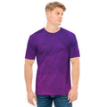 Violet Polygonal Geometric Print Men's T-Shirt
