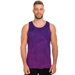 Violet Polygonal Geometric Print Men's Tank Top