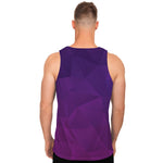 Violet Polygonal Geometric Print Men's Tank Top