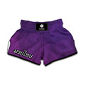 Violet Polygonal Geometric Print Muay Thai Boxing Shorts