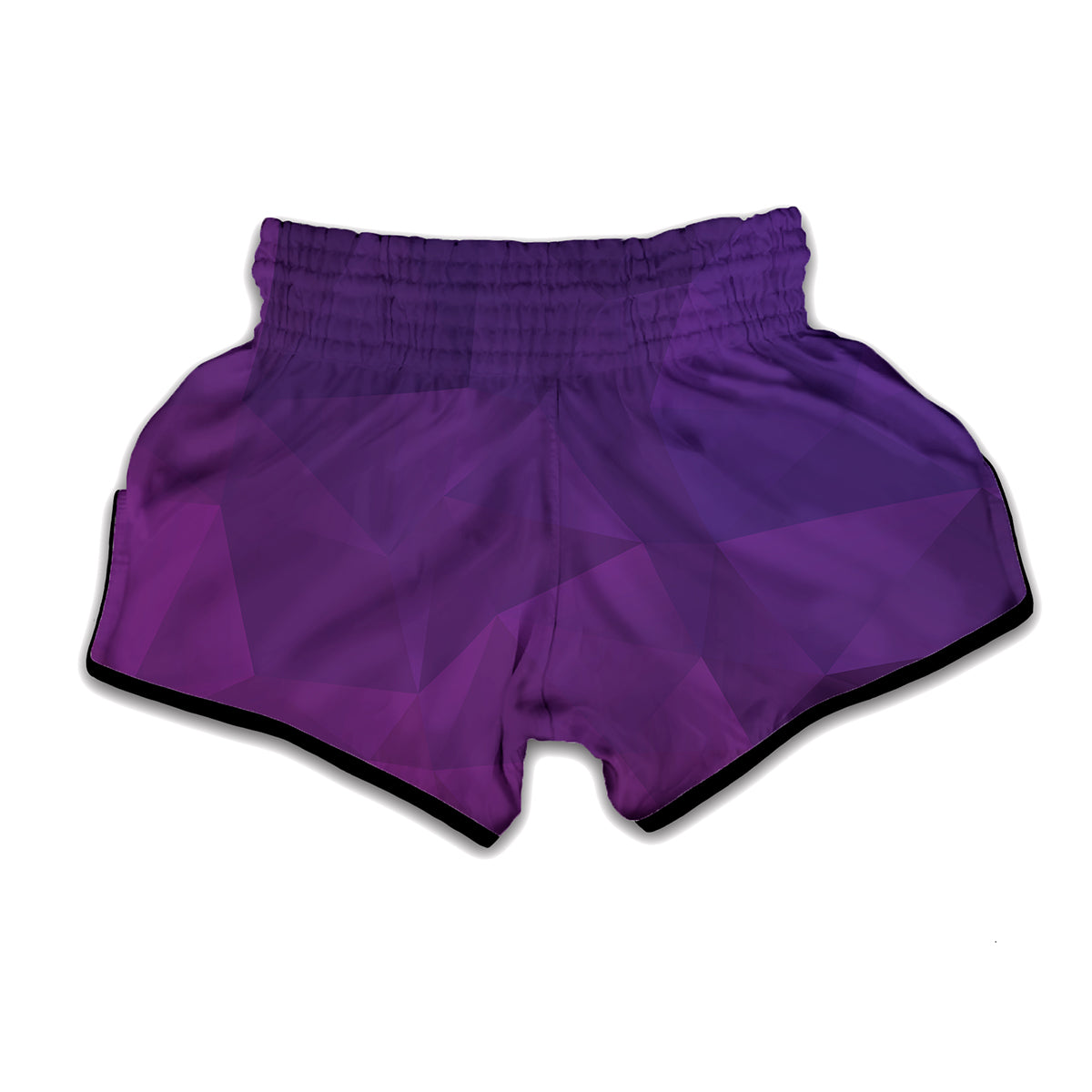 Violet Polygonal Geometric Print Muay Thai Boxing Shorts