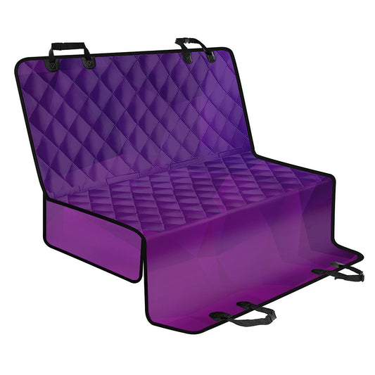 Violet Polygonal Geometric Print Pet Car Back Seat Cover