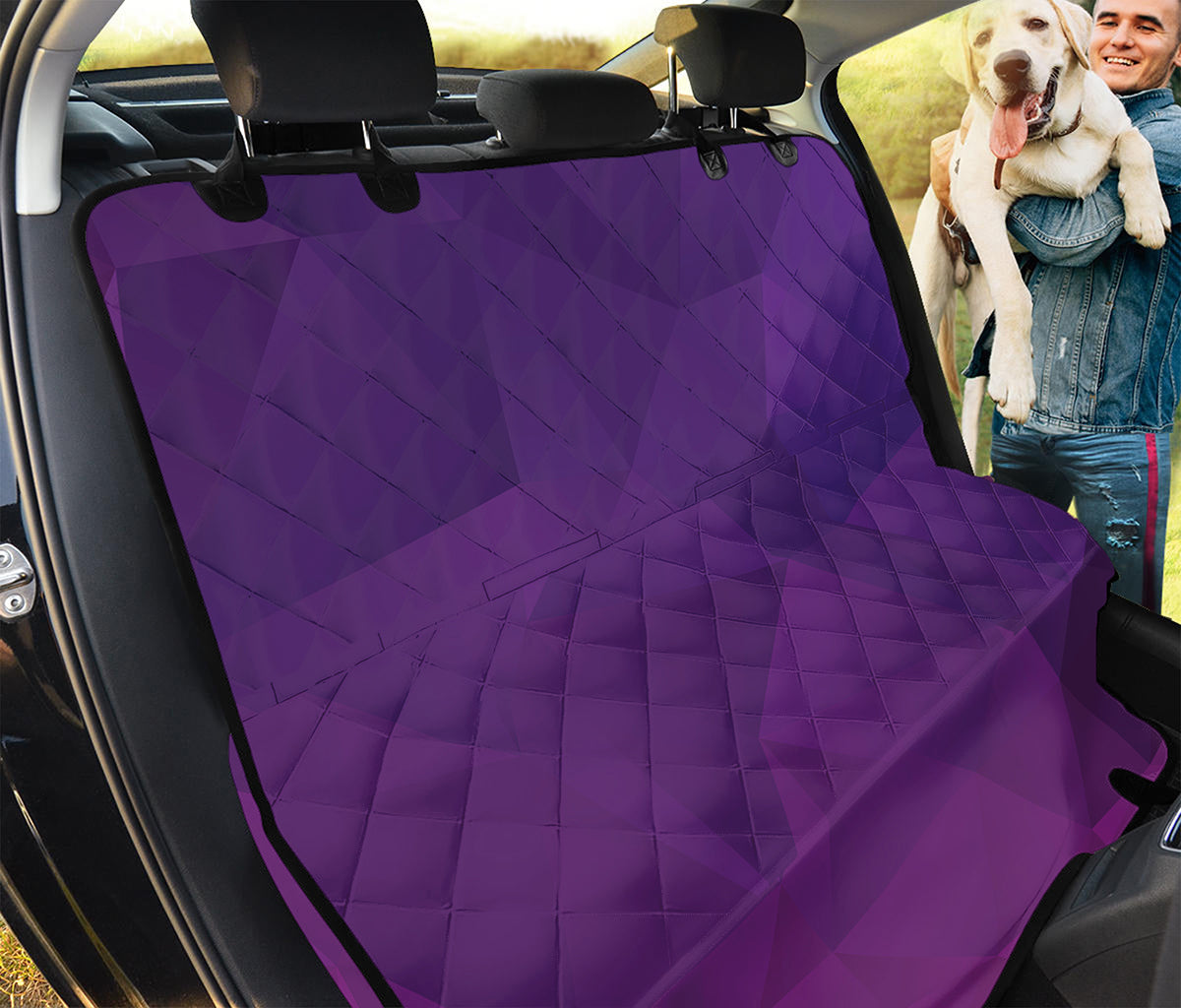 Violet Polygonal Geometric Print Pet Car Back Seat Cover