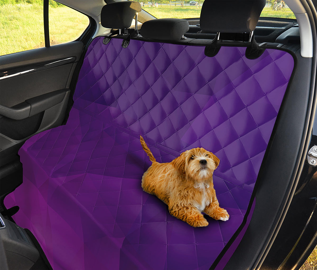 Violet Polygonal Geometric Print Pet Car Back Seat Cover