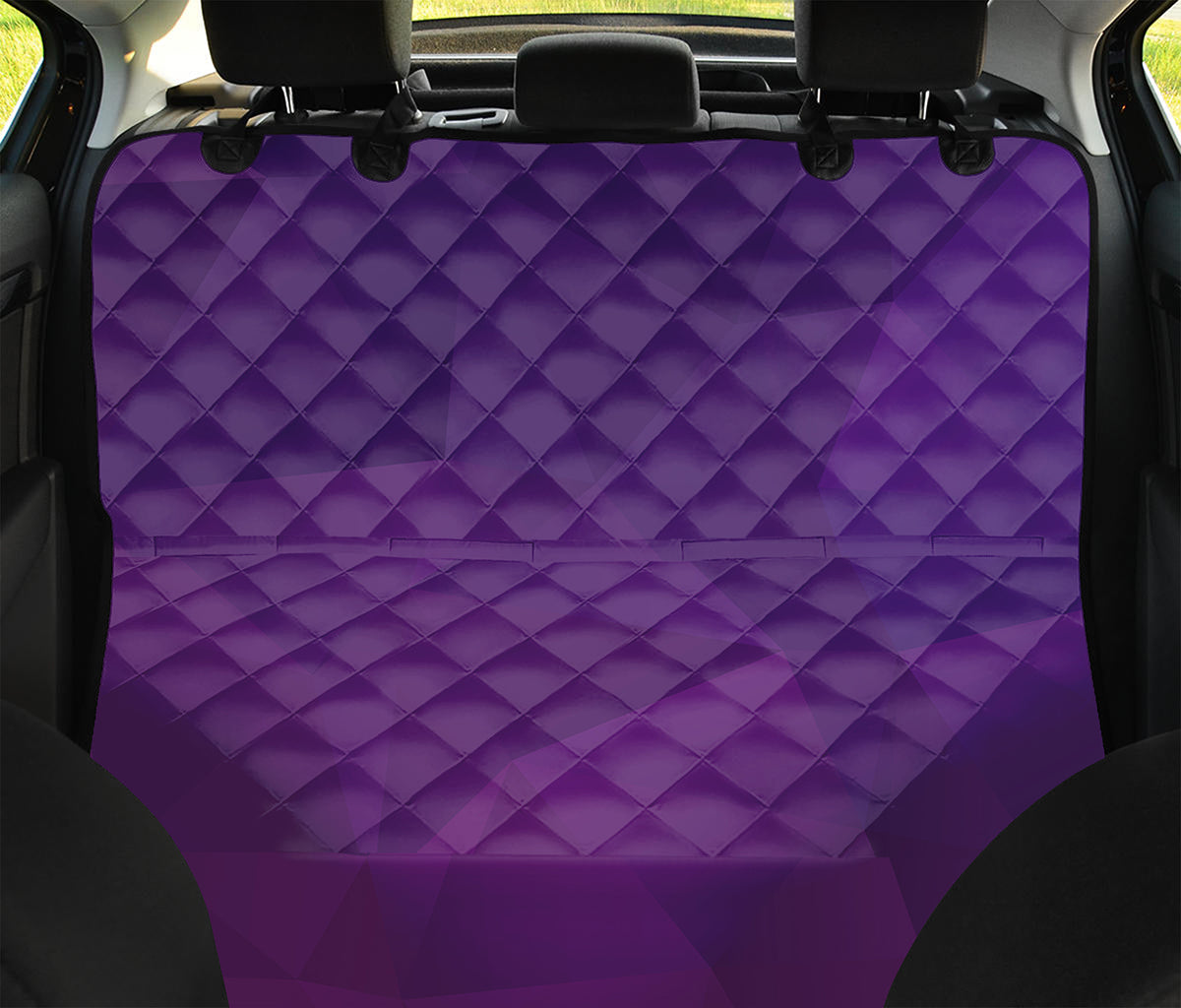 Violet Polygonal Geometric Print Pet Car Back Seat Cover