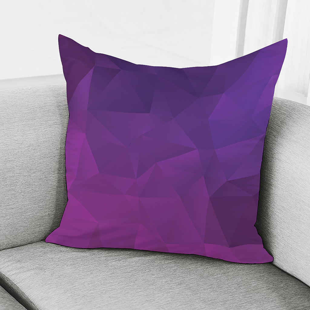 Violet Polygonal Geometric Print Pillow Cover