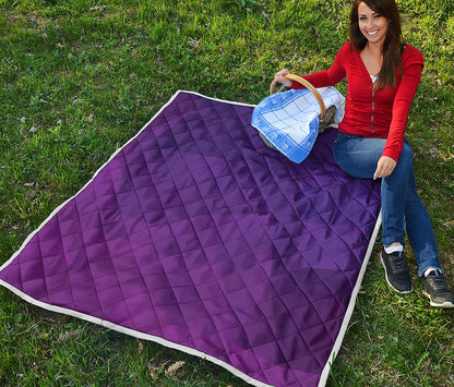 Violet Polygonal Geometric Print Quilt