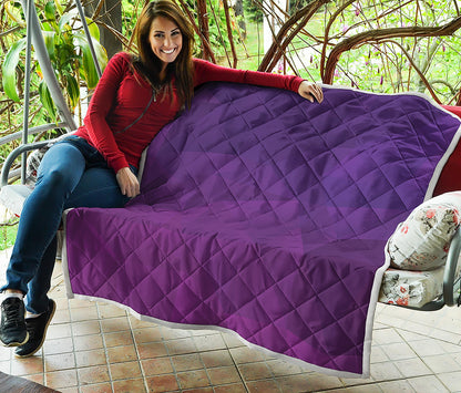 Violet Polygonal Geometric Print Quilt