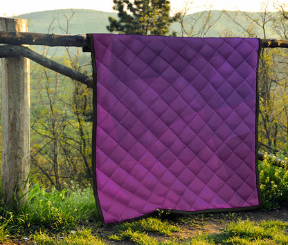Violet Polygonal Geometric Print Quilt
