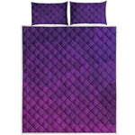Violet Polygonal Geometric Print Quilt Bed Set