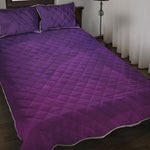 Violet Polygonal Geometric Print Quilt Bed Set