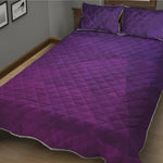 Violet Polygonal Geometric Print Quilt Bed Set