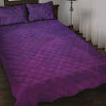 Violet Polygonal Geometric Print Quilt Bed Set