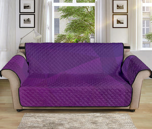 Violet Polygonal Geometric Print Sofa Protector